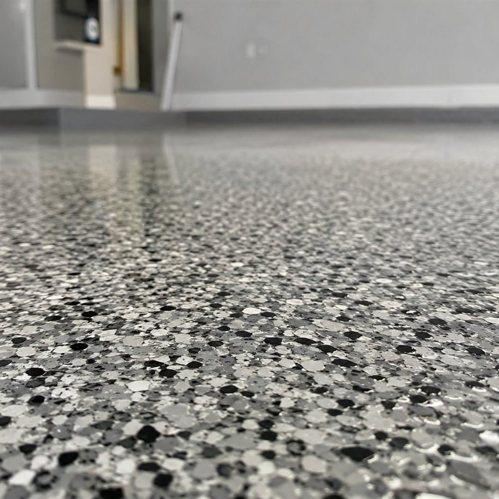 Plancher époxy Garage résidentiel à Kirkland